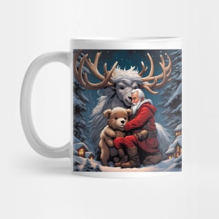 Teddy With Rudolf the Red Nose Reindeer Mug